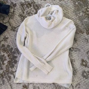 White turtleneck sweater
